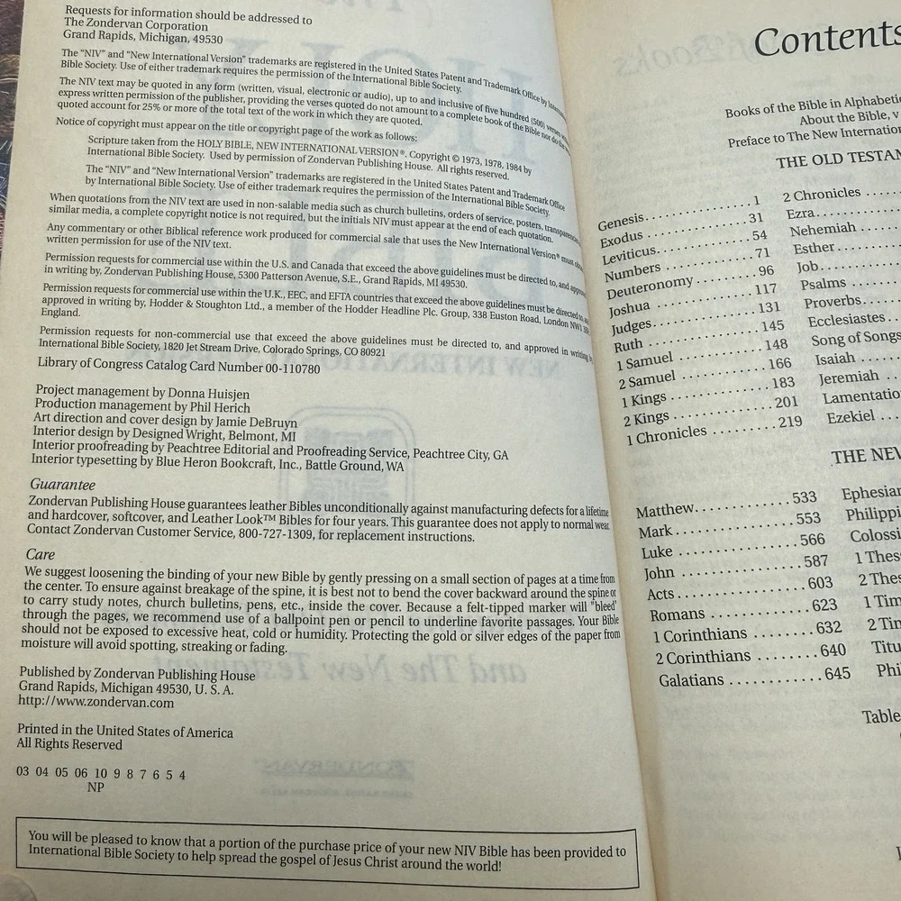 N/A holy bible